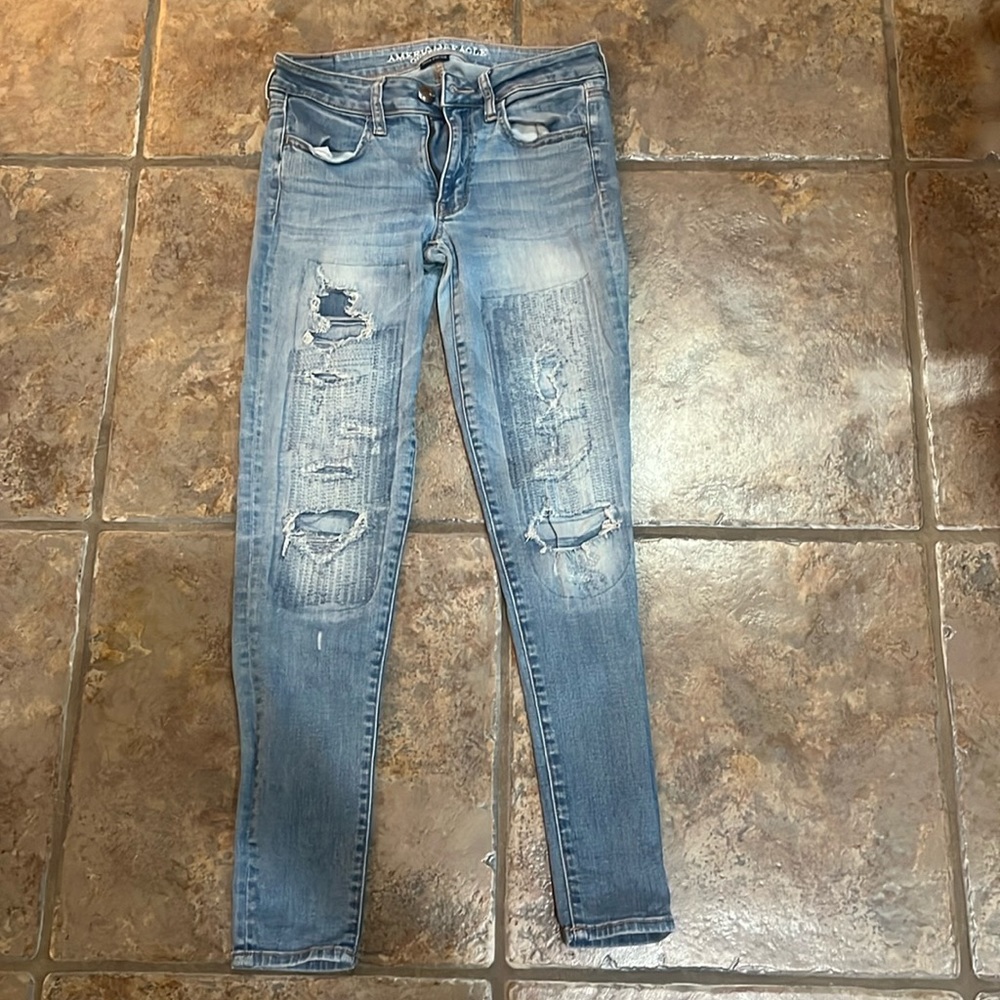 AE skinny ripped jeans